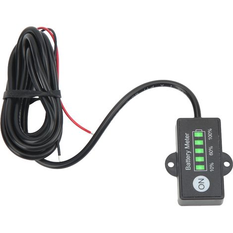 Indicateur de batterie 12 V/24 V, affichage 5 LED, étanche IP65, reconnaissance automatique, moniteur de capacité de batterie (1/5)