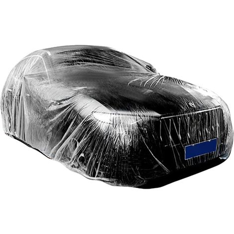 Housse extérieure entièrement extérieure avec bande élastique transparente pour voiture, housse imperméable temporaire (1/5)