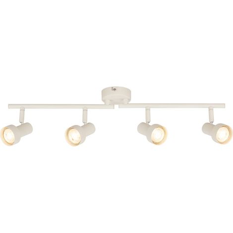 Briloner Deckenlampe Schwenkbar 60,5cm GU10 Fassung max. 9W 4-flammig Altweiß - Deckenstrahler Wohnzimmer Flur Küche Büro