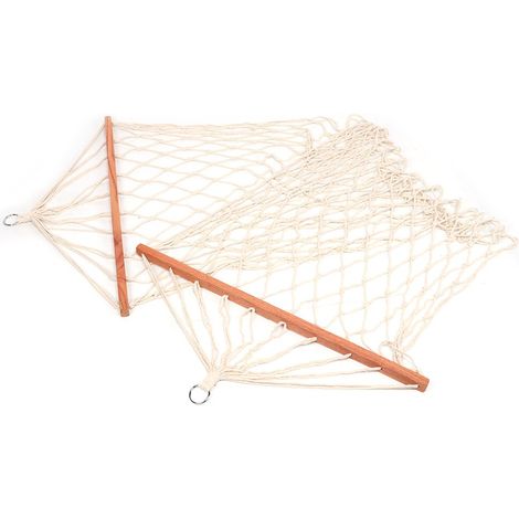 Hamac suspendu portable en filet pour jardin, voyage et camping (1/4)