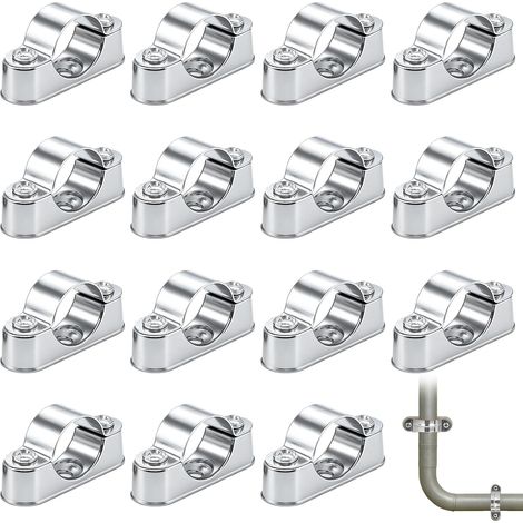 Lot de 15 Supports Muraux pour Tuyaux, Colliers de Serrage 32 mm, Fixation pour Tuyaux en Métal et PVC, Supports pour Tuyaux d'Eau, Colliers de Serrage et Accessoires, Durable et Facile à Installer (1/5)