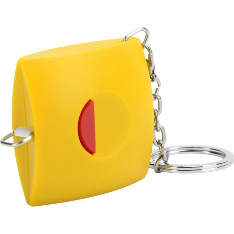 Ruban à mesurer PVC mini auto-rétractable, jaune, pour couture, tailleur, artisanat et tissu, mètre ruban compact à enrouleur intégré (1/5)