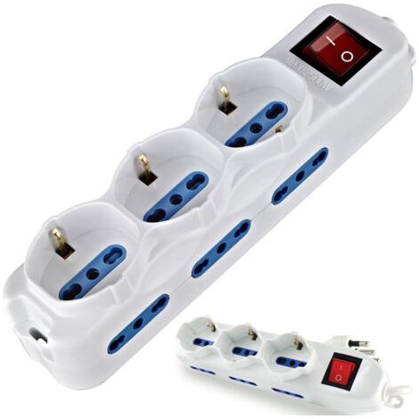 Bloc Multiprises à 9 Broches Avec Bouton Interrupteur Marche/arrêt 16a 6+3shuko (1/3)