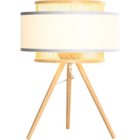 DKD Home Decor Lampe de bureau Marron et Blanc 36x36x48 cm (1/4)