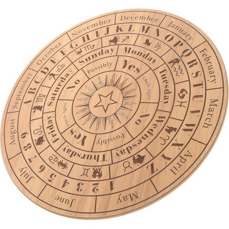 Table de Divination en Bois Ornement Tarot Cristal, Planche Pendule pour Radiesthésie et Usage Sorcellerie la Maison Bureau (1/5)