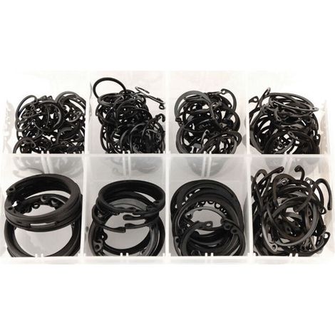 Coffret de 250 circlips intérieurs din 472 – Diamètres 20 à 45 mm – Pour assemblages mécaniques précis – Plastique durable - DIN 472 DE