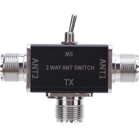 Commutateur d'antenne CB/radioamateur 2 voies 100 W, connecteur 239, compatible avec les radios CB, HF, VHF et UHF de 1 à 30 MHz. (1/5)