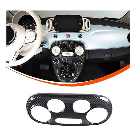 Console centrale de voiture - Interrupteur de climatisation - Cadre décoratif - Convient pour 500 2016-2024 - Commande centrale de voiture - Couvercle de panneau CA - Cadre de baguettes (1/5)