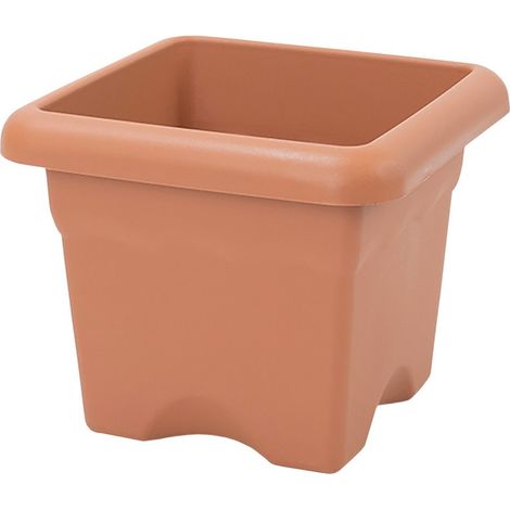 POT DE FLEURS CARRÉ 33X33CM - TERRACOTA