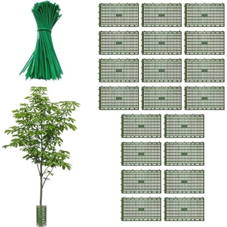 Lot de 20 Protections de Tronc d'arbre avec Attaches, Protection Extensible pour Différentes Tailles d'arbres ou de Plantes, Prévention des Dommages Causés à l'écorce des Arbres par Débroussailleuses (1/5)