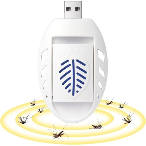 Portable USB Électrique Répulsif Anti-Moustique, Répulsif Anti-Moustiques à Brancher sur USB Anti-Moustiques Électriques