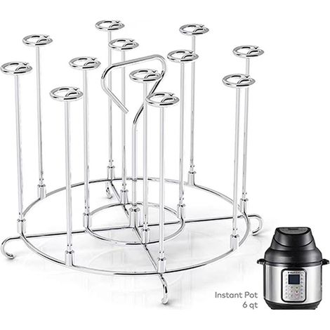 Grille à brochettes, support à brochettes pour friteuse à air, support à brochettes vertical en acier inoxydable, outils de grillage (6QT) (1/5)