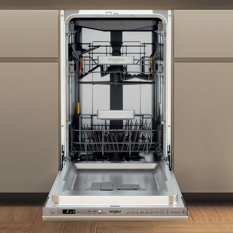 Whirlpool Lavastoviglie 45 cm, classe B, 10 coperti, terzo cesto fisso. Posizionamento dell'apparecchio: A scomparsa totale, Dimensione: Compatta (45 cm), Colore pannello di control... - WH6IB10BS7LA0 (1/4)