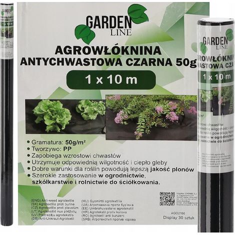 GARDENLINE AGRO-NOTICE GEWEBE 1x10M SCHWARZ 50G AGO2166