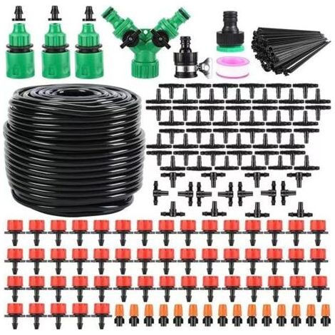 Kit D'irrigation Goutte À Goutte, 30m Réglable Goutte À Goutte Kits D'irrigation Système De Brumisation D'arrosage Diy Kit Arrosage Automatique Pour Jardin Serre(Présentation principale en image de fo (1/4)