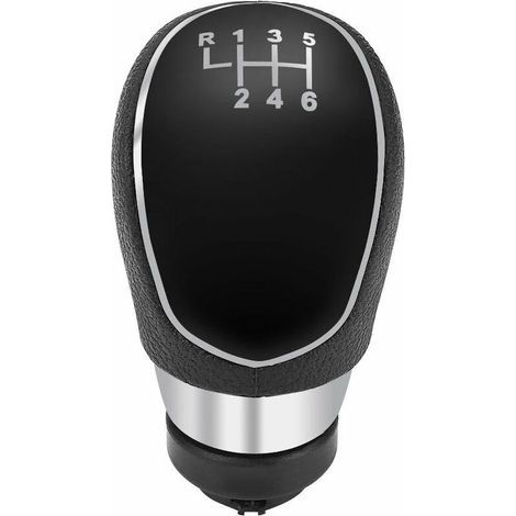 Pommeau de Levier de Vitesse, Keenso Bouton de Changement de Levier de Vitesse pour Voiture 6 Vitesses Manuel en Plastique ABS (1/5)
