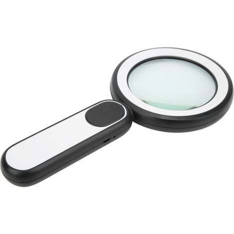 Loupe LED 10X grossissement, loupe de lecture avec éclairage, lentille ajustable pour observation et lecture précise. (1/5)