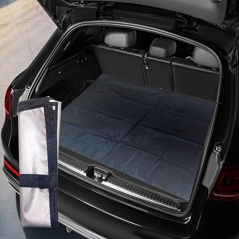Accessoires auto - Tapis de coffre pliable - Siège auto - Tapis de coffre côté conducteur - 140 x 100 cm - Noir - Spandex noir (1/5)