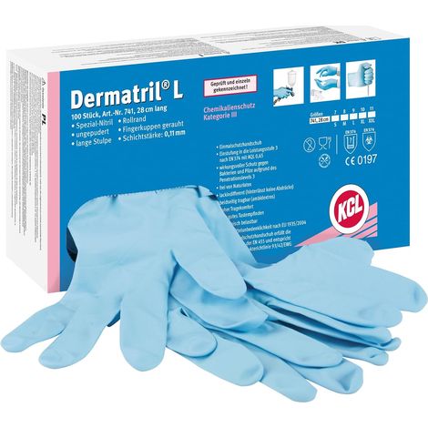 Gants de Protection Chimique en Nitrile Mixte (lot de 100) (1/5)