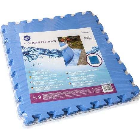 Tappetino protettivo per pavimento blu 9 pezzi. 50 x 50 cm (1/4)