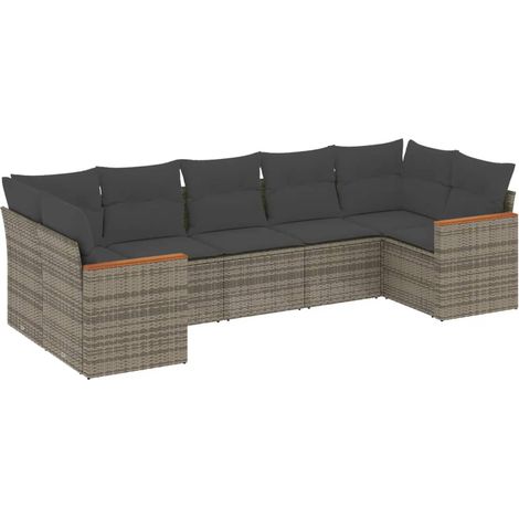 Maison Exclusive - Patio Sofa Set 7 plaza Grey (1/5)