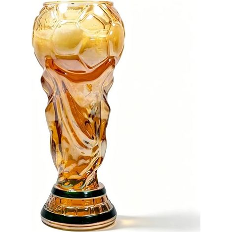 Crea – Verre à bière Coupe du Monde 2026 – Capacité 500 ml – Design emblématique du trophée – Verre de qualité supérieure (1/5)