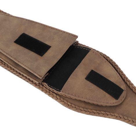 Sacoche de bouchon de réservoir en cuir PU marron, pour Harley Sportster XL 883 1200, corde tressée de 48 pouces (1/5)