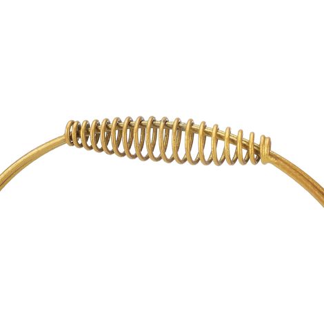 Handgefertigter Blumenkorb aus goldfarbenem Metall, goldenes Kunsthandwerksdesign, dekorativer Blumenkorb als Geschenk [3-teilig, goldfarbenes Eisen, handgefertigt, Blumenarrangement] (1/5)
