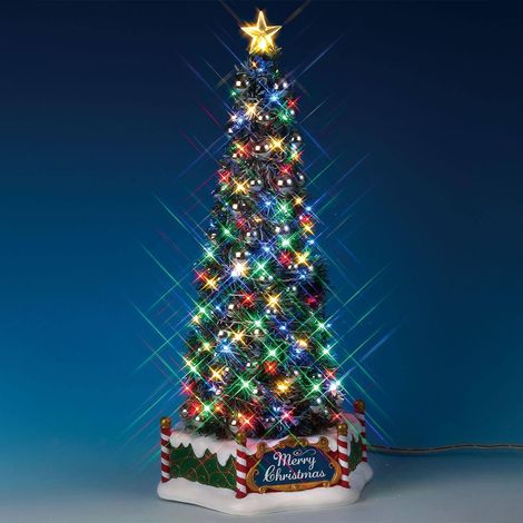 Albero di Natale Luminoso Majestic Luci Lampaggianti e Musica Villaggio Lemax