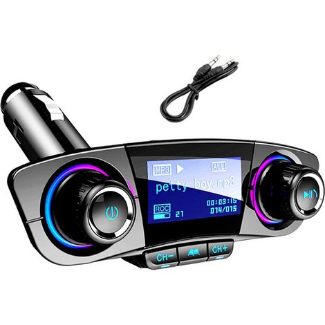 BT06 autoradio MP3 Bluetooth chargeur voiture kit mains libres multilingue transmetteur FM 12V/24V (1/5)