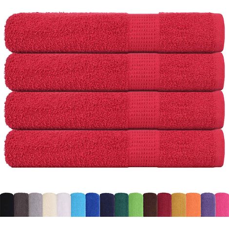 Serviettes FROGN 4 pcs rouge 100x200 cm 360 g/m²