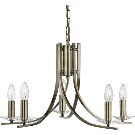Lampada da soffitto in ottone Luce antica Design ciotole di vetro Dimmerabile Soggiorno (1/5)
