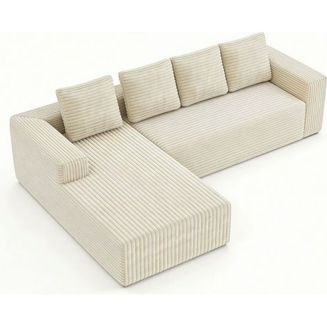 Codice articolo: W3024S00018 Divano componibile Cloud con chaise longue a L, divano modulare moderno con seduta profonda, divani imbottiti (1/4)
