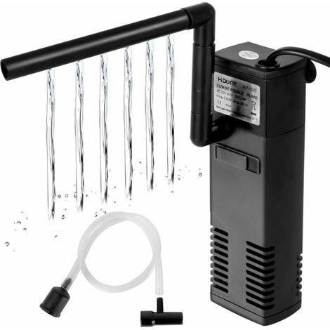 Lntyq Filtre Aquarium à Débit d’Eau 4 W 600L/H Filtre Interne pour Aquarium 60L Filtre Pompe Aquarium avec éponges Filtrantes pour Poisson (1/4)