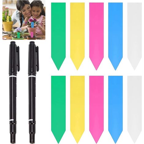 500 Pack Plant Labels, Weatherproof Plastic Garden Labels, Plastic Plant Labels for Plants, Herbs and Vegetables (Contains 2 Black Markers) (1/5)