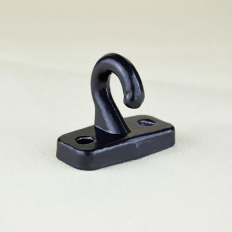 TENDAGGIMANIA Ricambio Gancio Pavimento, Ringhiera ad Uncino per Tenda da Sole a Caduta in Alluminio Colore Nero
