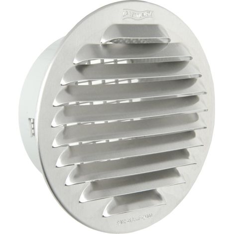 La Ventilazione GTAP100R Griglia Tonda da Incasso, Alluminio, ø 90 mm (1/4)