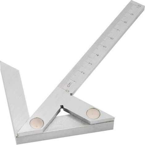 Carbon Steel Square Centering Gauge, Center Gauge Ruler, Carpenter's Squares 10 x 7 cm (1/5)