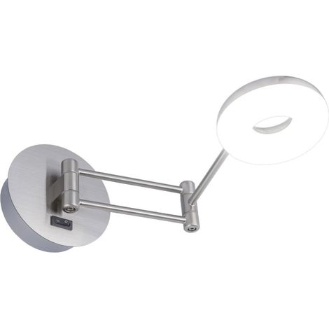 Aplique de pared modelo Damian acabado niquel satinado 10cm(alto) 11cm(ancho) 40cm(fondo) (1/3)