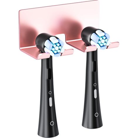 1 Porte-brosse à dents mural, Acier inoxydable, Sans perçage, Adhésif fort, Tête électrique, Salle de bain