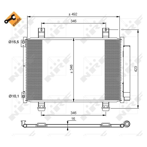 Condenseur, climatisation NRF 35854 OPEL 4709214 93194055 9531051K00
