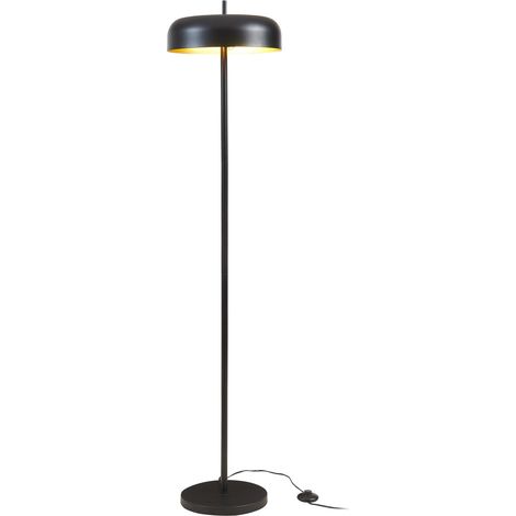 Lámpara de pie de estilo atemporal elegante iluminación de diseño para salón dormitorio oficina Barton 2 x E27 159 cm negro 030009542