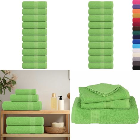 vidaXL Gästetücher 10 Stk. Apfelgrün 30x50 cm 360 g/m² 100% Baumwolle (1/5)