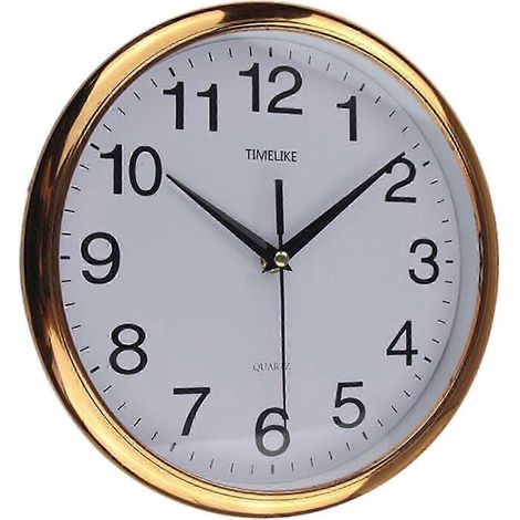 acituna 10-Zoll-Wanduhr, geräuschlos, ohne Ticken, dekorative Wanduhr-Golden (1/5)