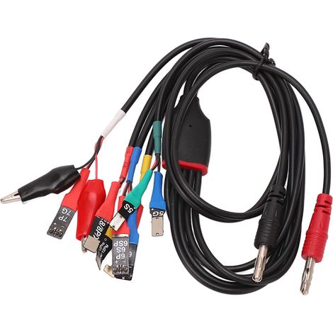 Câble de test d'alimentation pour téléphone, âme en cuivre rouge, isolation PVC, câble de démarrage pour équipement électronique, activation de carte mère (1/5)