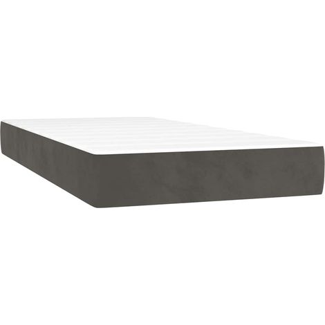 Maison Exclusive - Materasso a Molle Insacchettate Rigidità Media Grigio Scuro 80x220x20 cm in Velluto