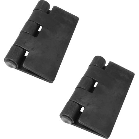 2 x charnière à souder, acier massif, 127x127x4 mm, pour portail lourd, usage industriel