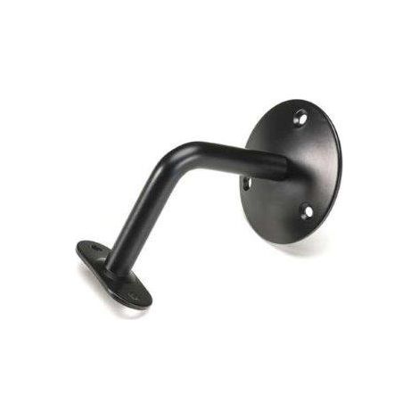 SUPPORTO PER CORRIMANO PIATTO 3 FORI NERO
