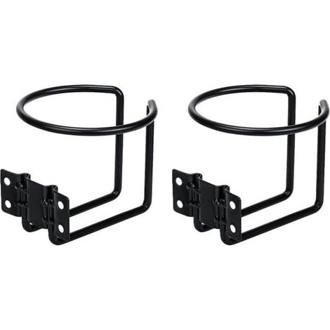 Lot de 2 Porte-gobelets pour Bateau, Porte-gobelets universels en Acier Inoxydable, Porte-gobelets à Anneau de revêtement Noir (1/5)