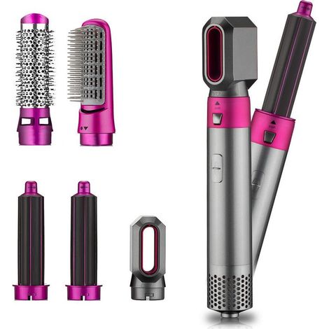 Brosse à Boucler Lisseur Sèche-cheveux 5in1 Multifonction Céramique (1/5)